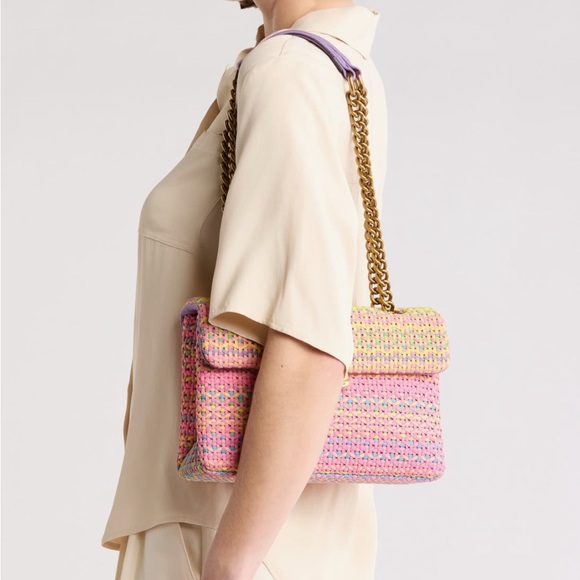 Kurt Geiger London Brixton Woven Convertible Shoulder Bag Pastel - Picture 2 of 5